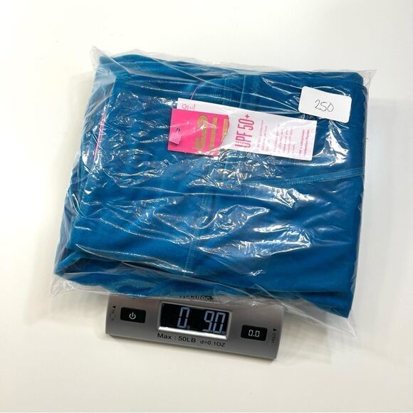 Lilly Pulitzer UPF 50+ Luxletic Weekender High Rise Legging Teal Small - Picture 11 of 12